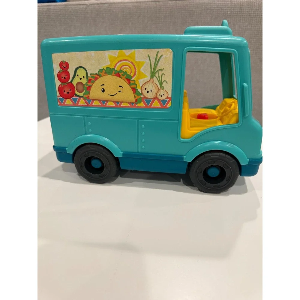 Fisher-Price Little People Serve It Up Taco Truck Teal‎ Food Truck WORKS